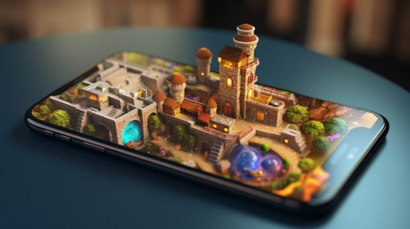 Mobile Phone Game, Castle