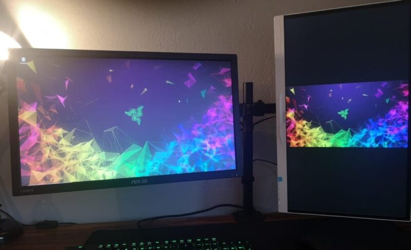 Monitor Stand with Gaming Monitors mounted