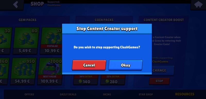 Creator Code in Brawl Stars