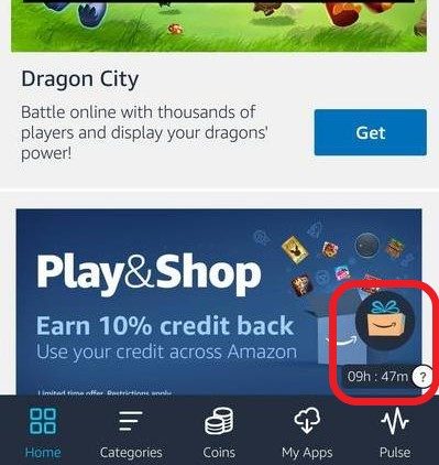 Collect Amazon Coins in the Amazon Appstore