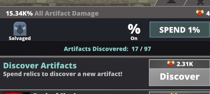 Tap Titans Artifact Damage