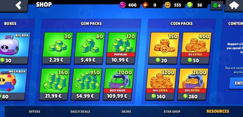 Gem Packs 