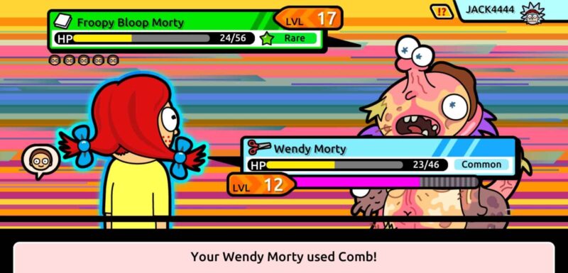 Fighting with other Morty Trainers