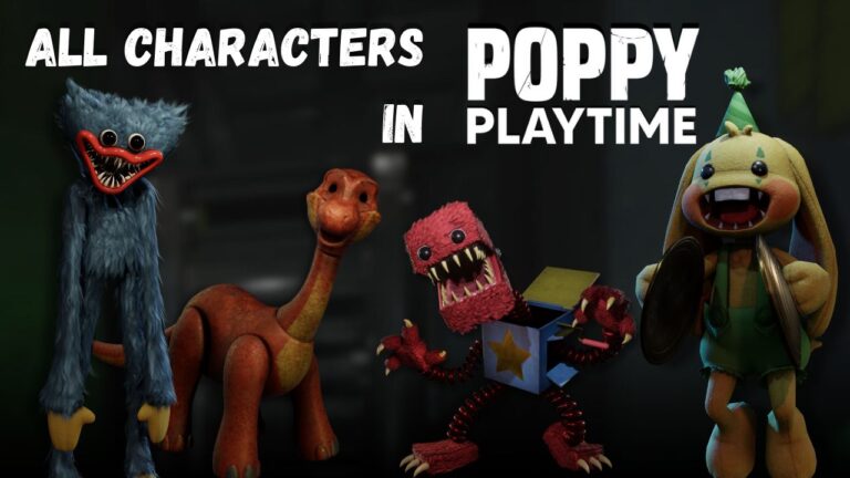 Poppy Playtime All Character Names And List Chapter 1 And 2